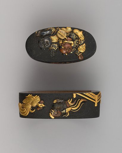Sword-Hilt Collar and Pommel (Fuchigashira)