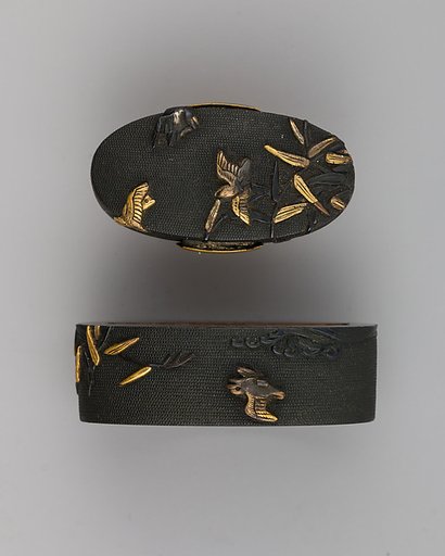Sword-Hilt Collar and Pommel (Fuchigashira)
