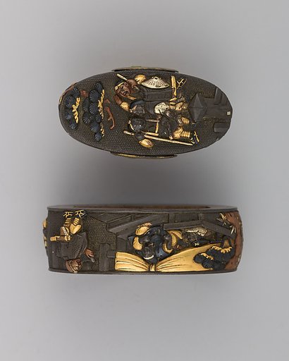Sword-Hilt Collar and Pommel (Fuchigashira)