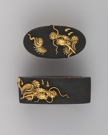 Sword-Hilt Collar and Pommel (Fuchigashira)