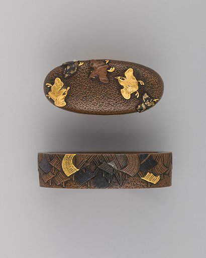 Sword-Hilt Collar and Pommel (Fuchigashira)