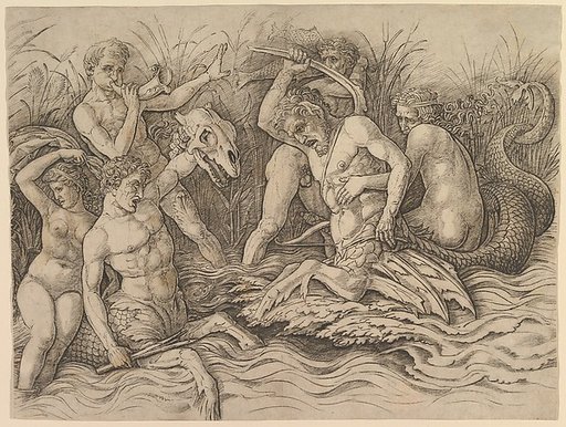 Battle of the Sea Gods (right portion of frieze)