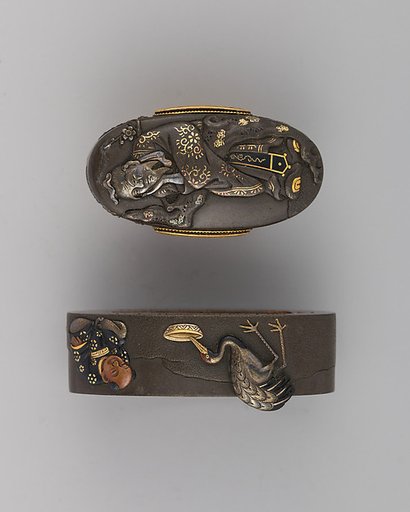 Sword-Hilt Collar and Pommel (Fuchigashira)