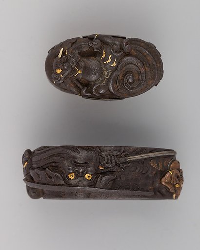 Sword-Hilt Collar and Pommel (Fuchigashira)