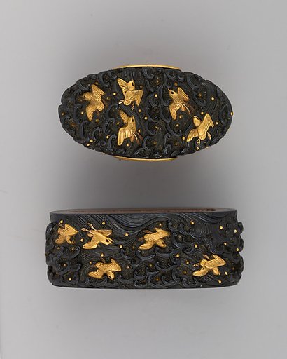 Sword-Hilt Collar and Pommel (Fuchigashira)