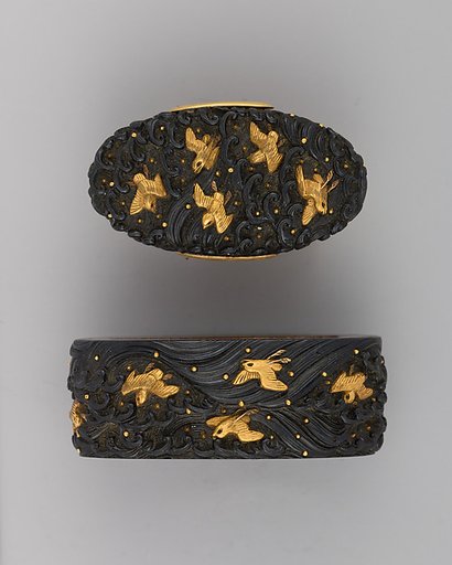 Sword-Hilt Collar and Pommel (Fuchigashira)