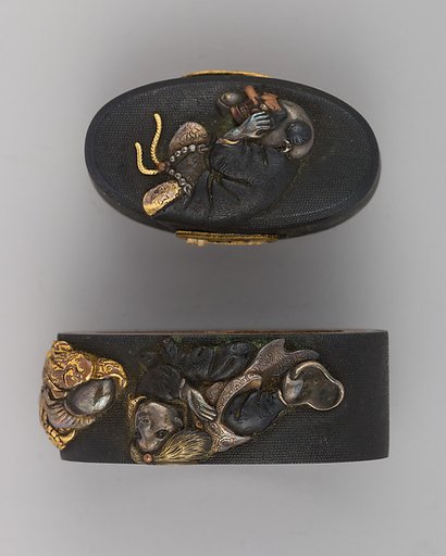 Sword-Hilt Collar and Pommel (Fuchigashira)