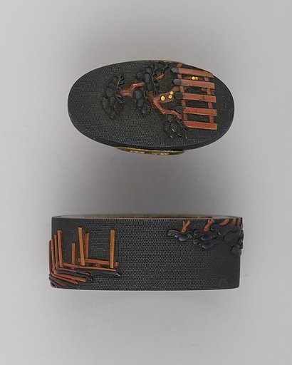 Sword-Hilt Collar and Pommel (Fuchigashira)