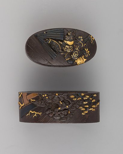 Sword-Hilt Collar and Pommel (Fuchigashira)