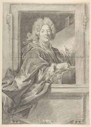 Preparation for Portrait Engraving of Artist in Frame