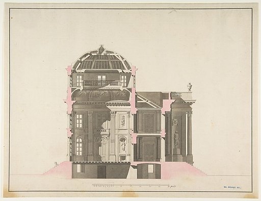 Project for a Domed Building with Colonnaded Façade