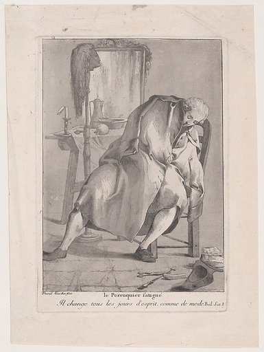 The Tired Wigmaker, from "Divers Portraits"