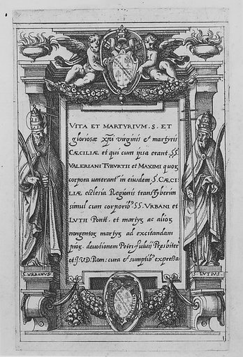 Saint Cecilia. Vita et matyrium S. et gloriosae...