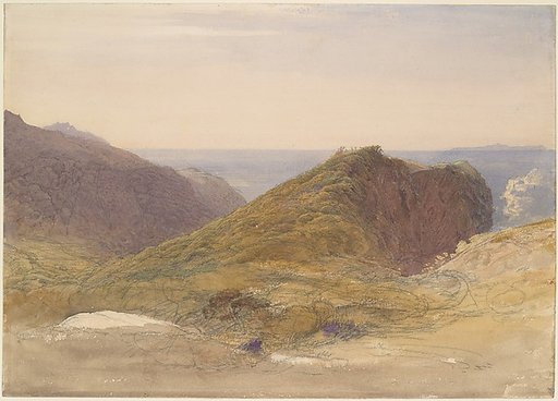On the North Coast of Devon, Lundy Island in the Distance