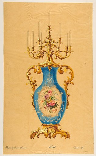 Design for a Porcelain Candelabra