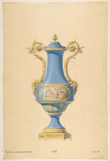 Design for a Porcelain Vase with Bronze Mount