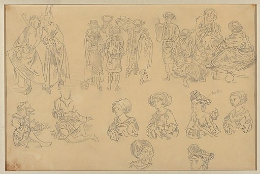 Figures in Medieval Costume (Tracings from the "Nuremberg Chronicle")