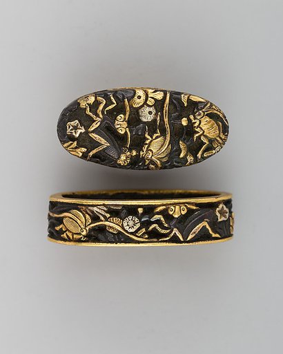 Sword-Hilt Collar and Pommel (Fuchigashira)