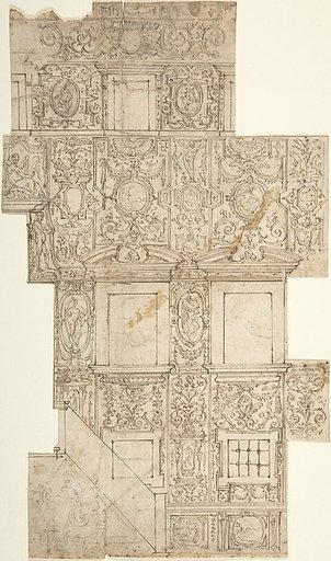 Design for a Façade with Sgraffito Decorations