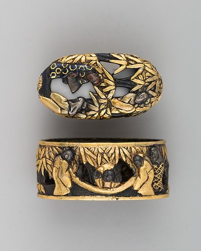 Sword-Hilt Collar and Pommel (Fuchigashira)