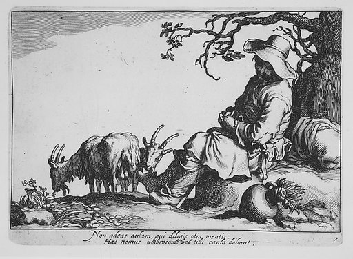 Pastoral with goat herd and goats, from "Sixteen Peasant Subjects"