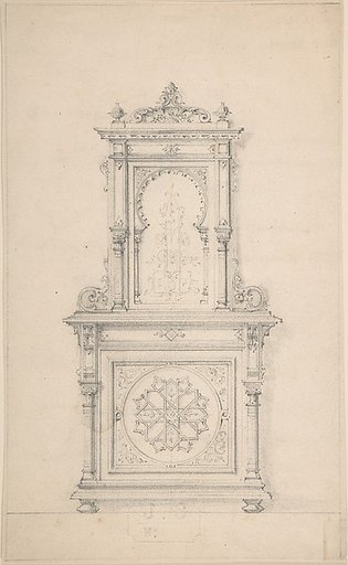 Design for a Cabinet in Moorish Style