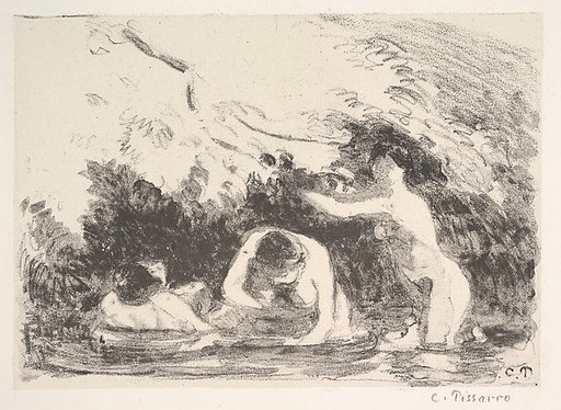 Bathers in the Shade of Wooded Banks