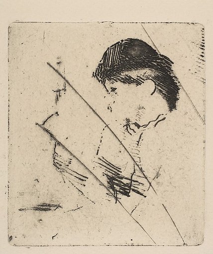 Head and Shoulders of a Young Woman in Profile I
