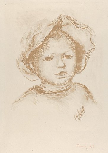 Pierre Renoir from the Front (Head of a Child / Tête d'enfant), from "L'Estampe Originale"