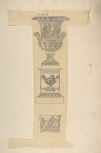 Designs for an Urn on a Pedestal and a Cachepot