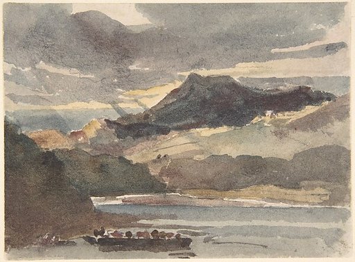 Study for "The Ferry"–Snowdon from Lyyn Padran, North Wales