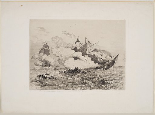 Combat Naval (L'Alabama coulant sous le feu de Kearsage)