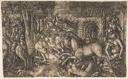 A King Pursued by a Unicorn, from the Unicorn Series