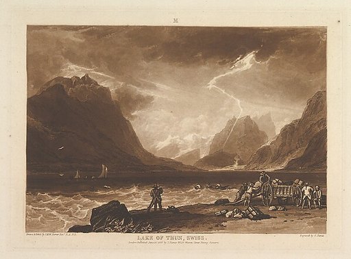 Lake of Thun, Swiss, part III, plate 15 from "Liber Studiorum"
