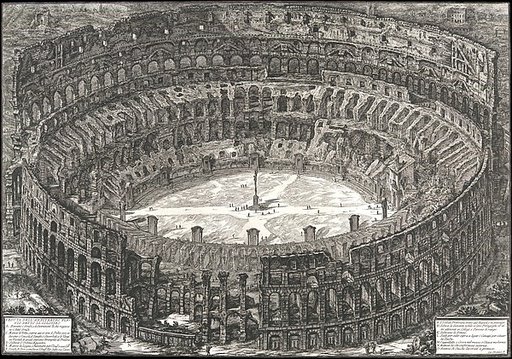 Veduta dell'Anfiteatro Flavio detto il Colosseo. From 'Vedute di Roma' (Views of Rome)