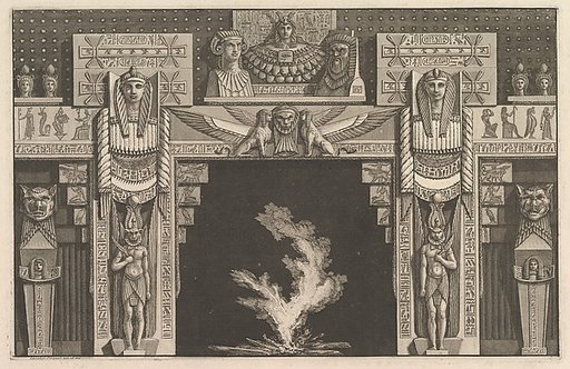 Chimneypiece in the Egyptian style, from Diverse Maniere d'adornare i cammini (...) (Different Ways of ornamenting chimneypieces and all other parts of houses)