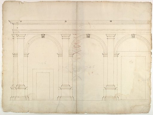 S. Maria in Domnica, portico, elevation (recto) blank (verso)