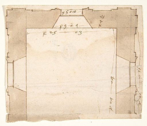 Unidentified, plan (recto) blank (verso)