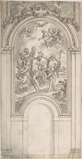 Design for a Baptism of Christ in an Architectural Setting
