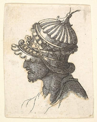 Helmeted head