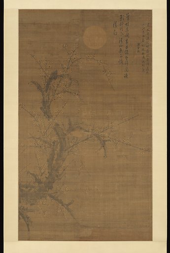 Flowering Plum in Moonlight and Snow