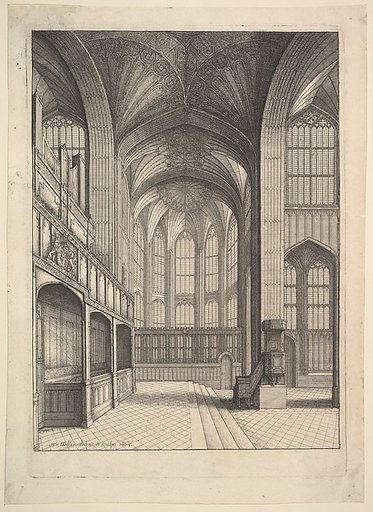 Bray's Chapel in St. George's Chapel, Windsor (from Elias Ashmole's "The Institution, Laws & Ceremonies of the most Noble Order of the Garter," London 1672)