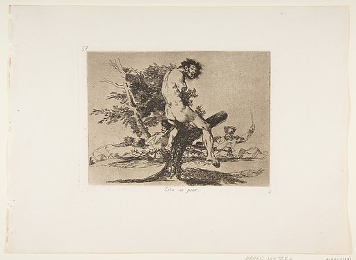 Plate 37 from "The Disasters of War" (Los Desastres de La Guerra): 'This is worse' (Esto es peor)