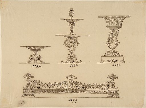 Design for a Compote Dish, a Server and an Urn