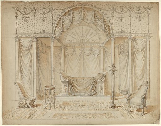 Design for a Bed Alcove in Empire Style