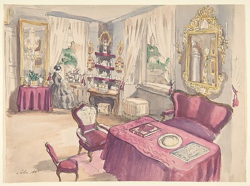 Drawing of an Interior: Salon