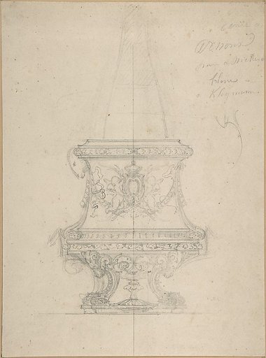 Design for a Vase with Rams' Heads in Renaissance Style