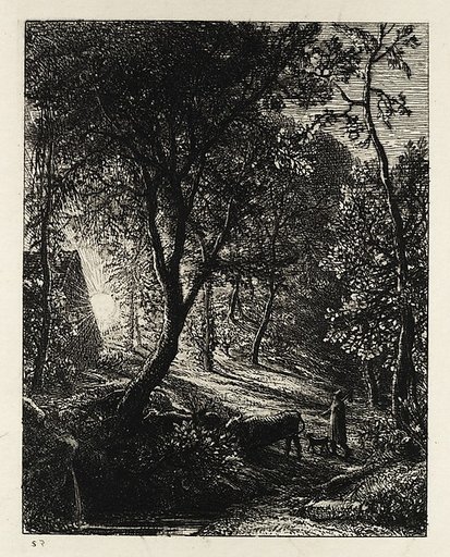 The Herdsman's Cottage, or Sunset