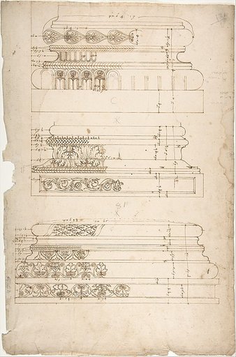 Unidentified, Composite base, elevation; Unidentified, Composite base, elevation; Unidentified, Composite base, elevation