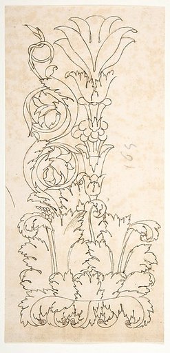 Ornamental drawings (recto) blank (verso)